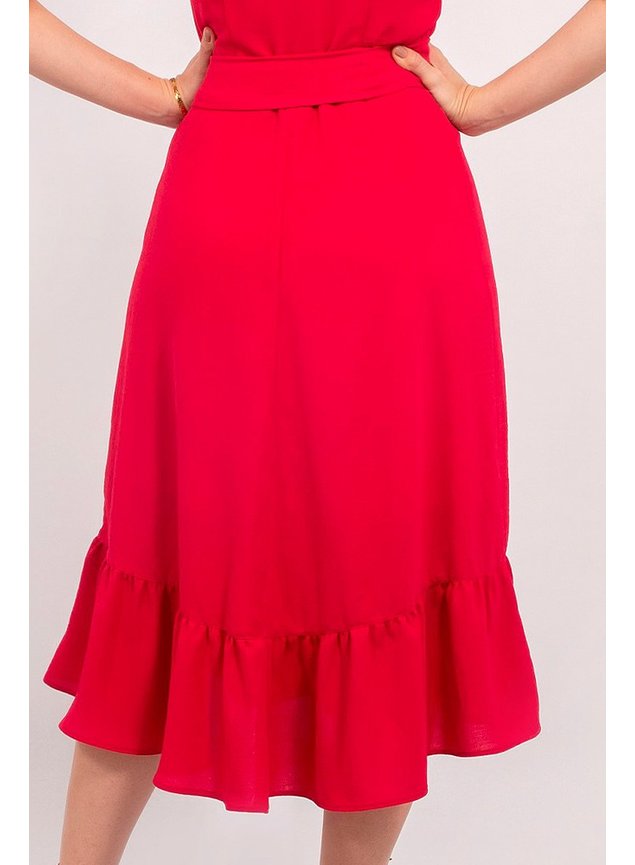 vestido gislaine midi pink costas baixo