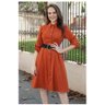 vestido midi gola polo laura lekazis frente