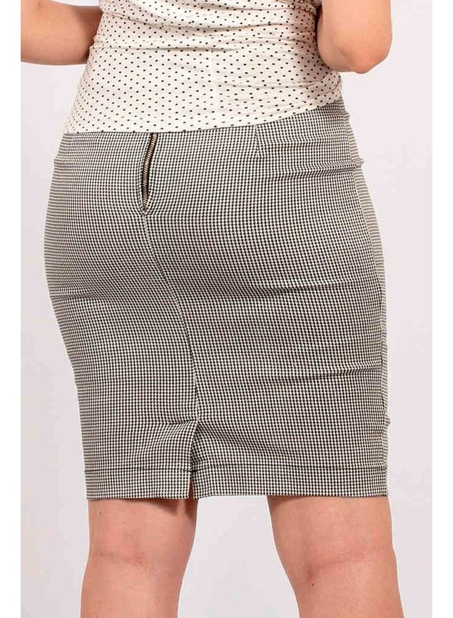 saia estampa preto com branco reta costas