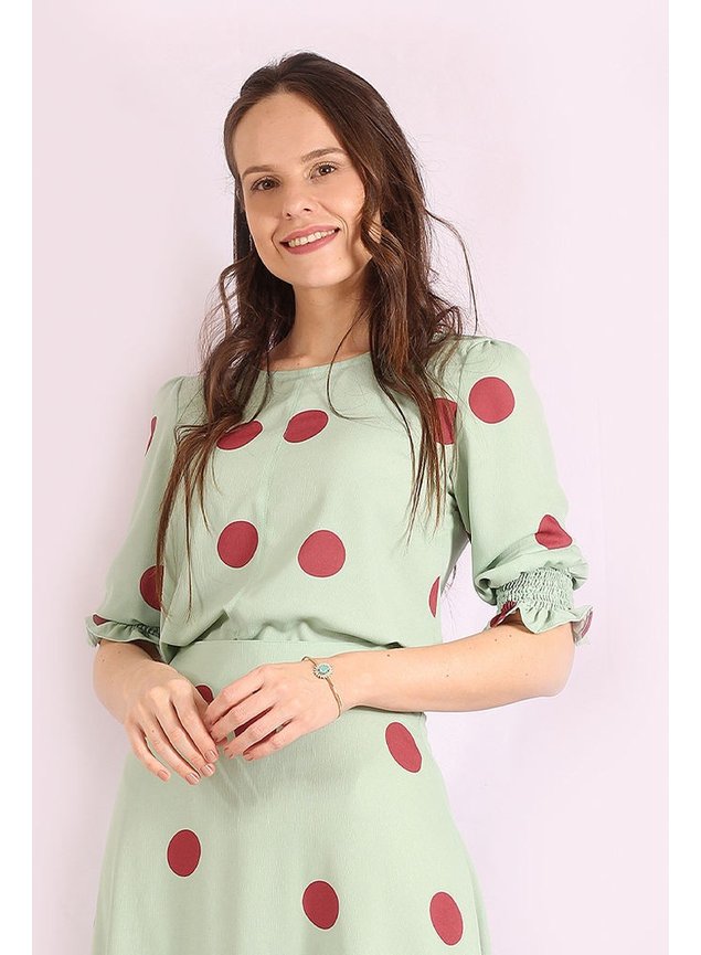 camisa de poas karen lekazis frente cima