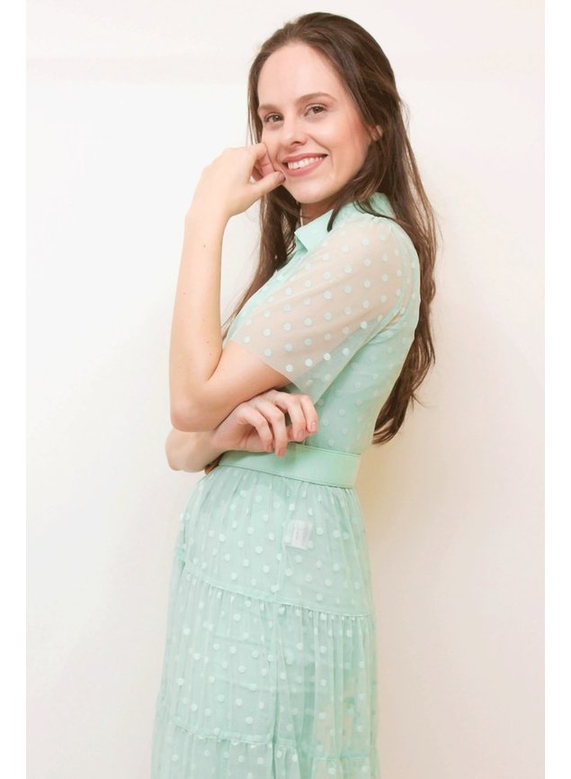vestido verde menta tule bordado fernanda lekazis detalhe
