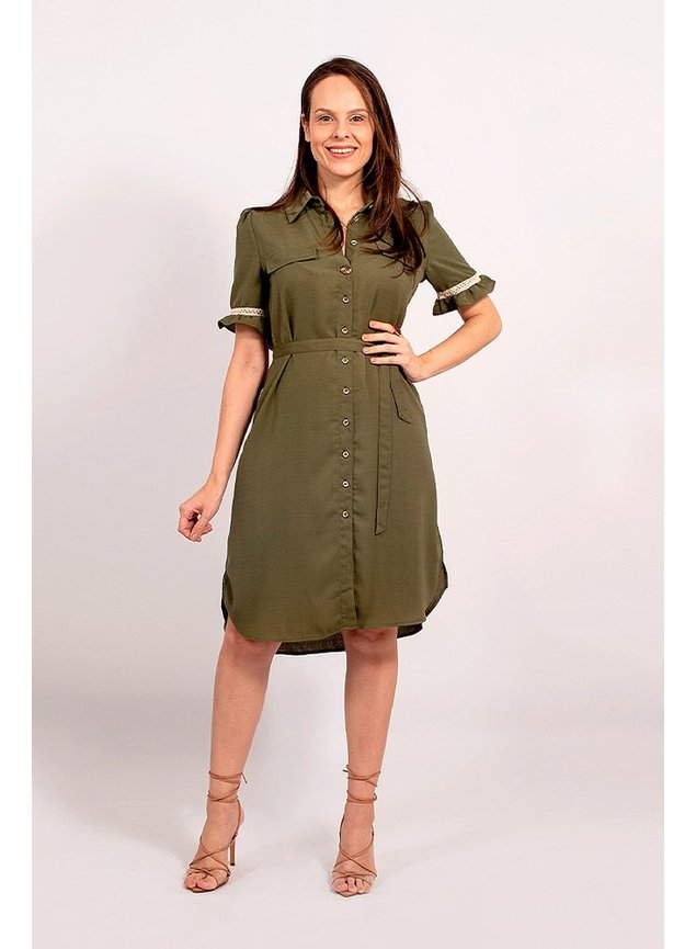chemise cecilia verde oliva lekazis frente