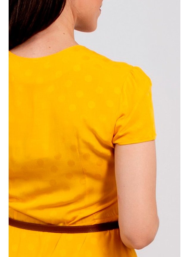 vestido gode amarelo lekazis costas cima detalhe