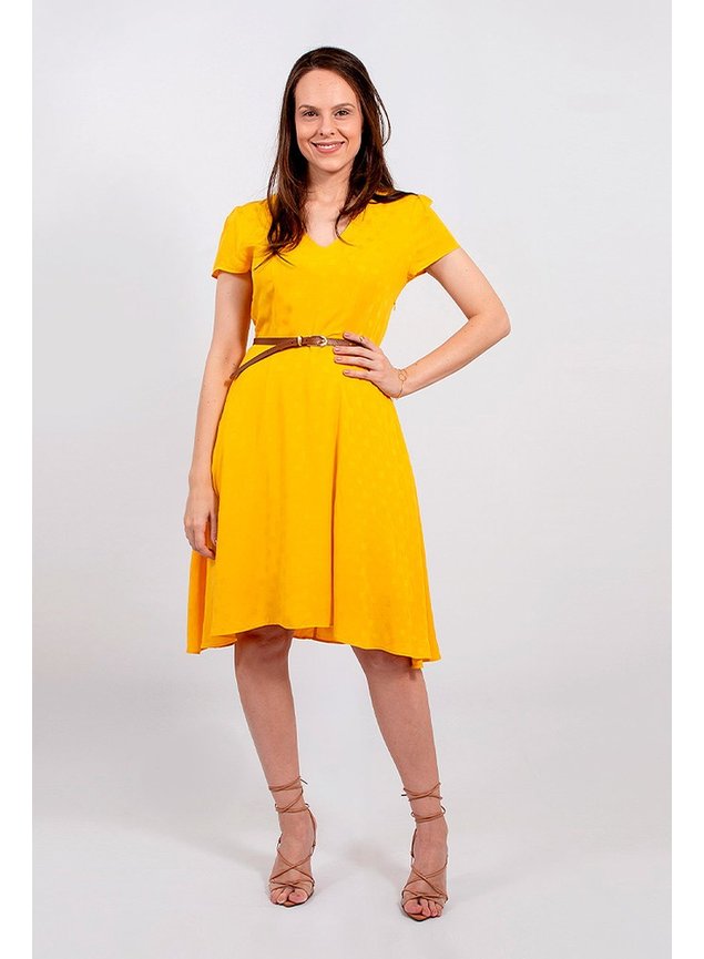 vestido gode amarelo lekazis frente