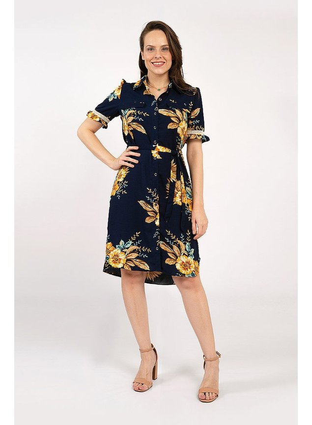 vestido estampado gola polo lekazis frente easy resize com