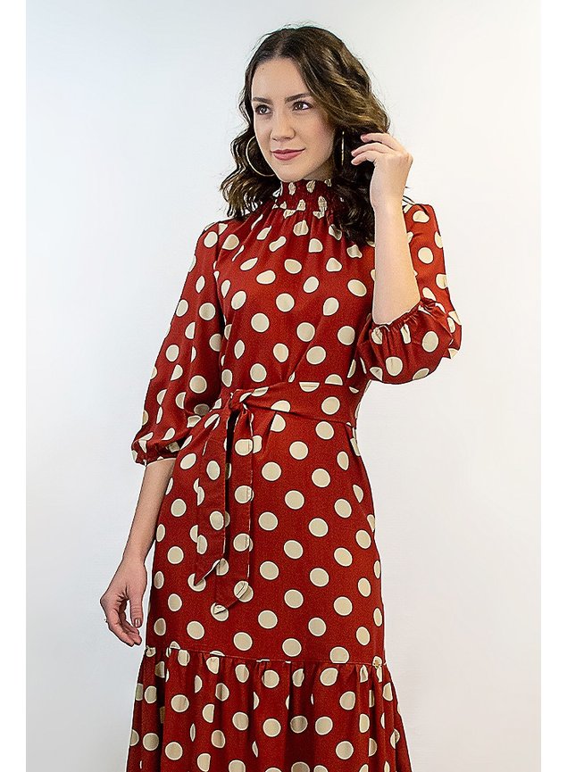 vestido midi aurora frente cima