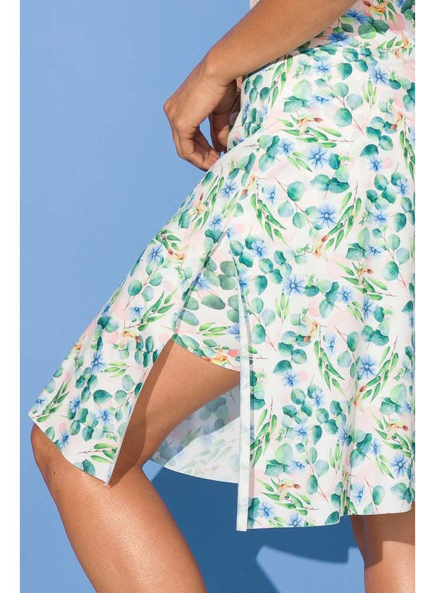 saia shorts estampada flores fendas laterais 7