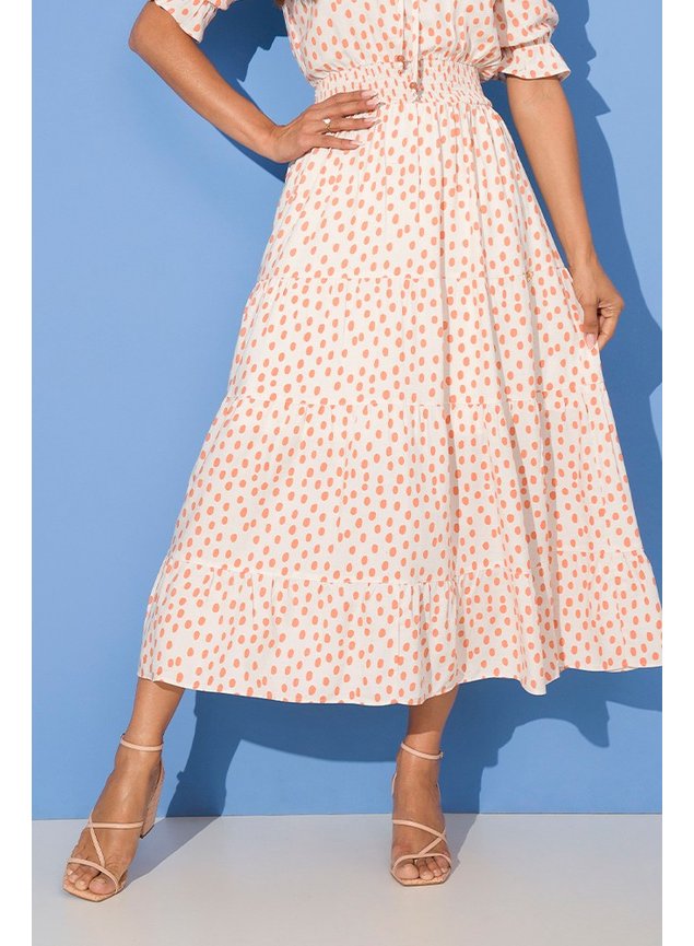 9 vestido viscose poas midi milena