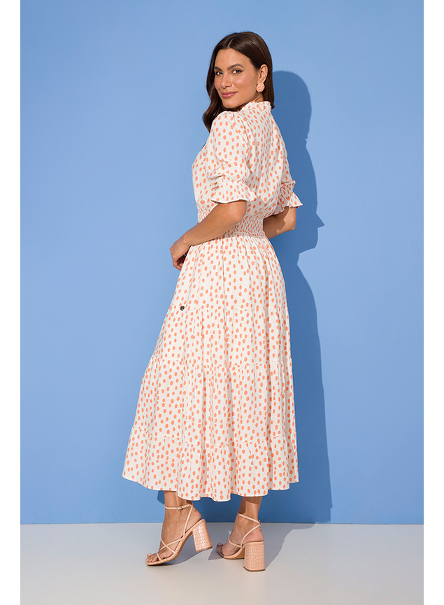 2 vestido viscose poas midi milena