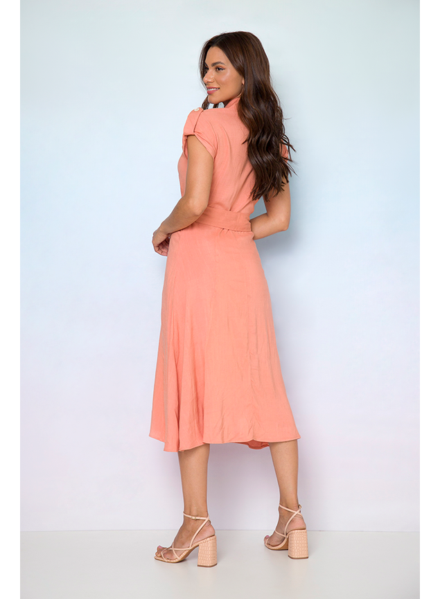 2 vestido viscose midi ferrugem nanci