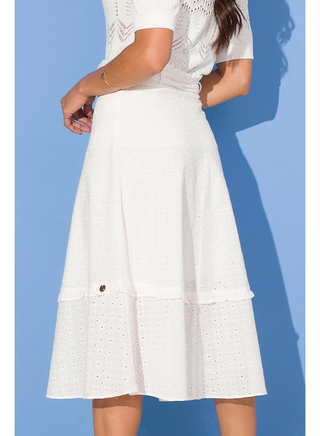 6 saia midi laise branca nataly