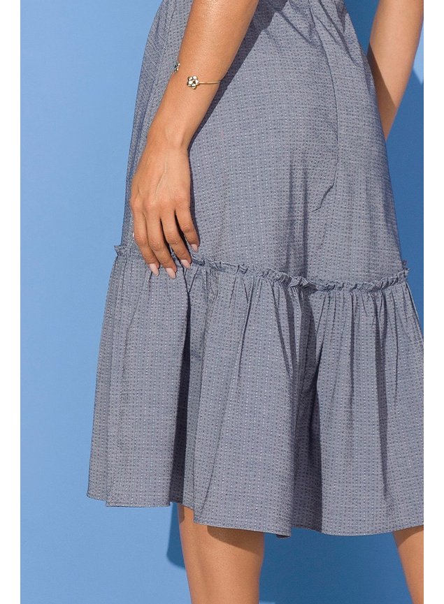 10 vestido midi tricoline denim diana