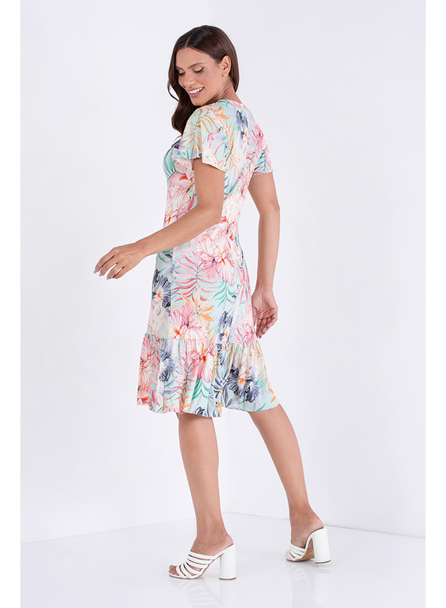 2 vestido estampado viscolycra floral cibele