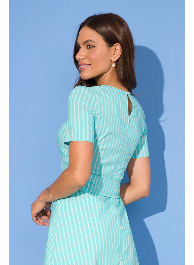 6 vestido curto tricoline listrado thais