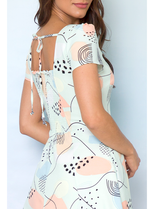 6 vestido midi sarja estampada raiane