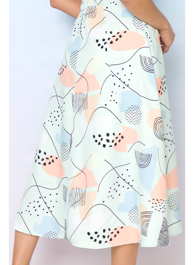 8 vestido midi sarja estampada raiane