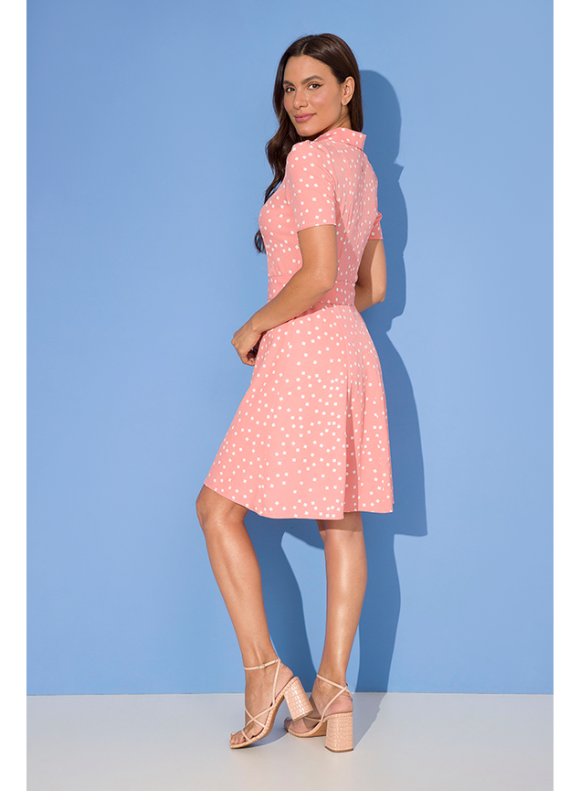 2 vestido crepe curto rose elenilde