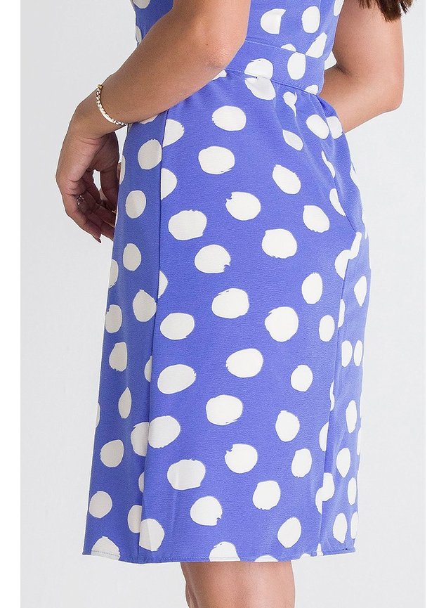 8 vestido crepe poas azul cristielly costas baixo