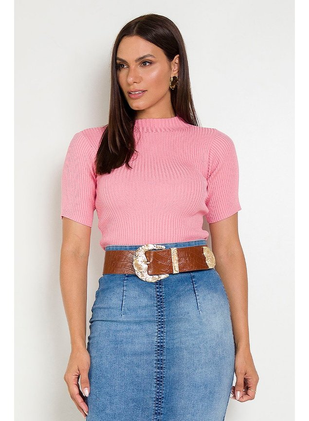 3 blusa tricot gola alta rose priscila frente cima