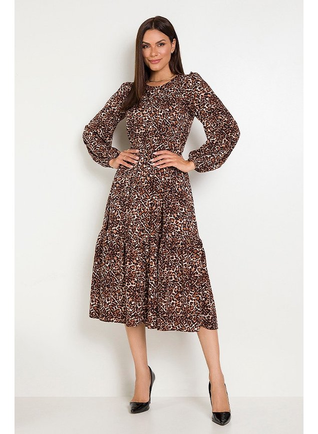 1 vestido midi animal print lucimara frente