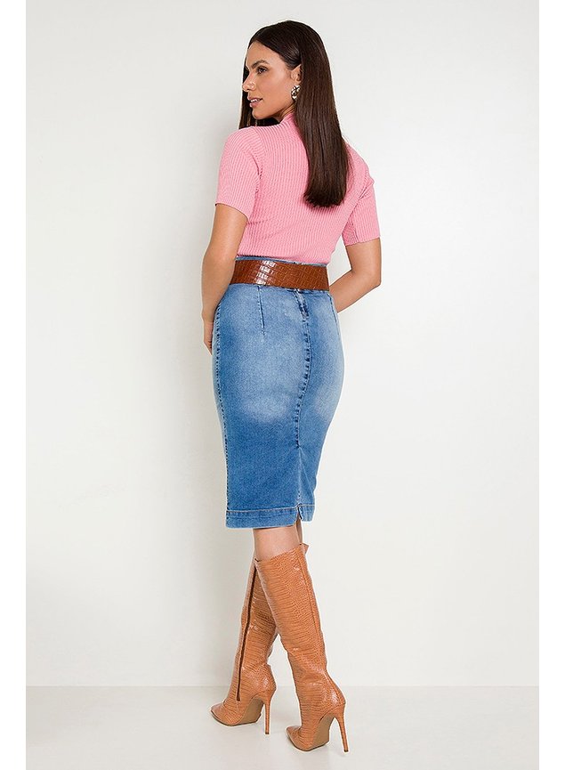 2 saia jeans tradicional reta isabel costas