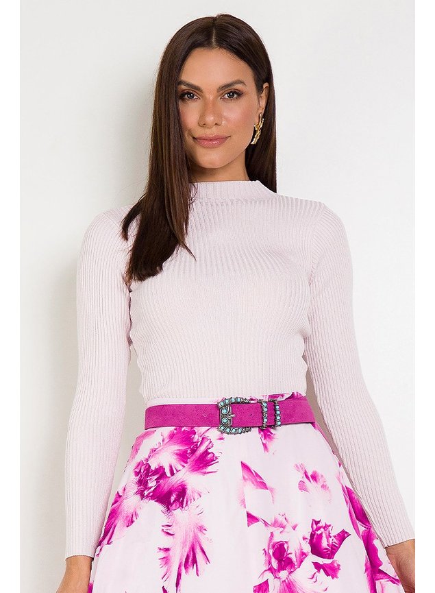 3 blusa tricot manga longa rosa claro deborah frente cima