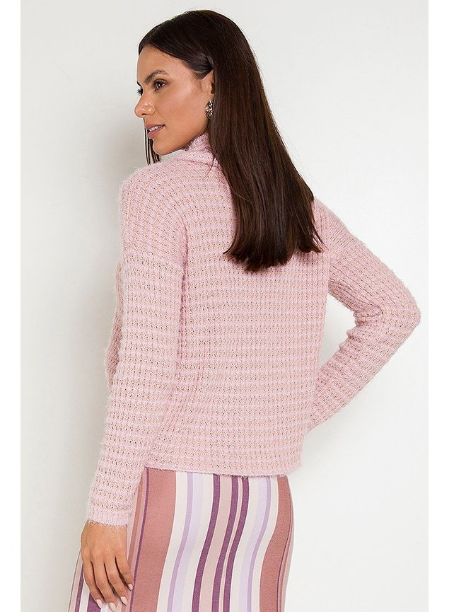4 blusa tricot pelinho rosa magali costas cima
