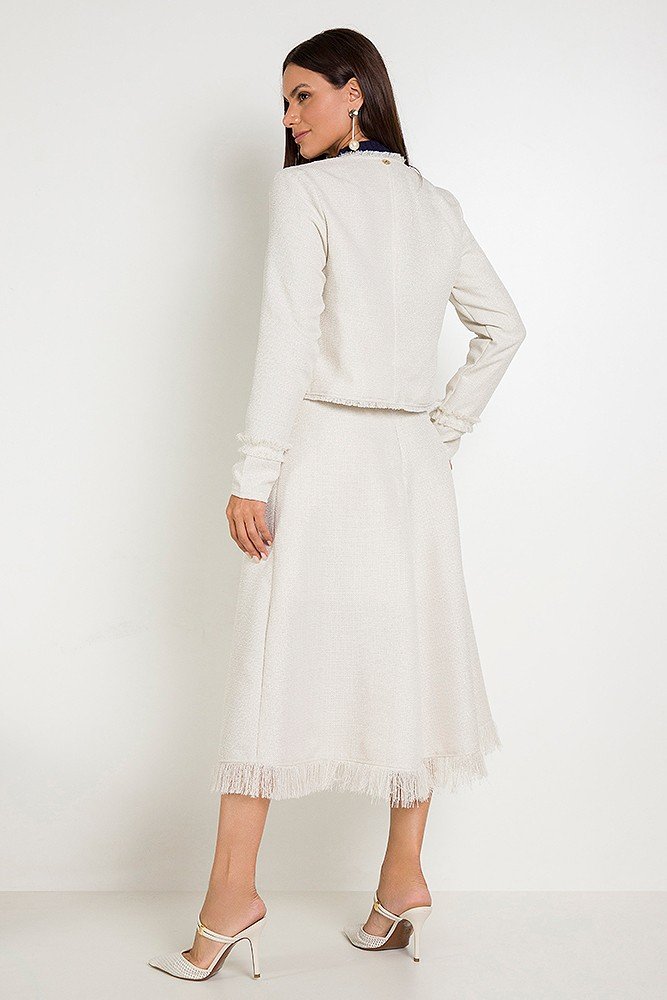 Casaqueto Tweed Off White Carla