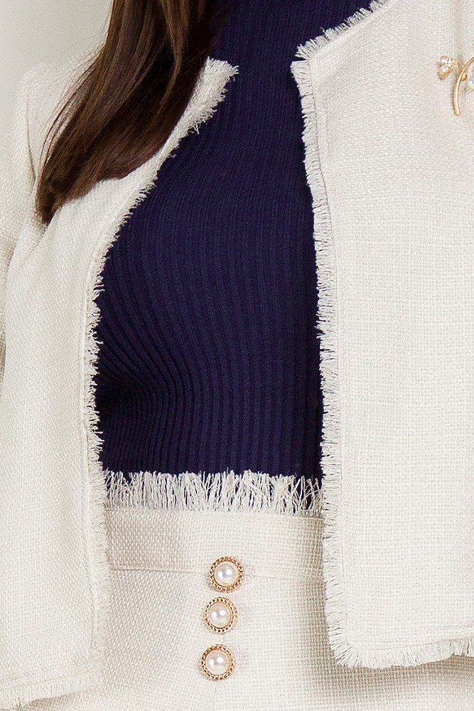 Casaqueto Tweed Off White Carla