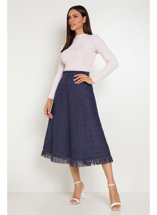 1 saia tweed azul marinho dayene frente