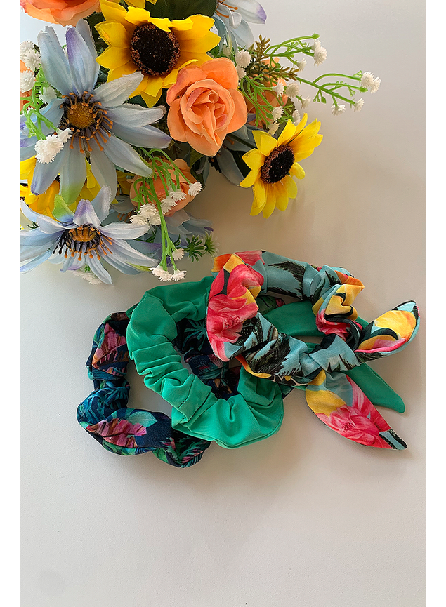 1 kit scrunchies 3 cores frente