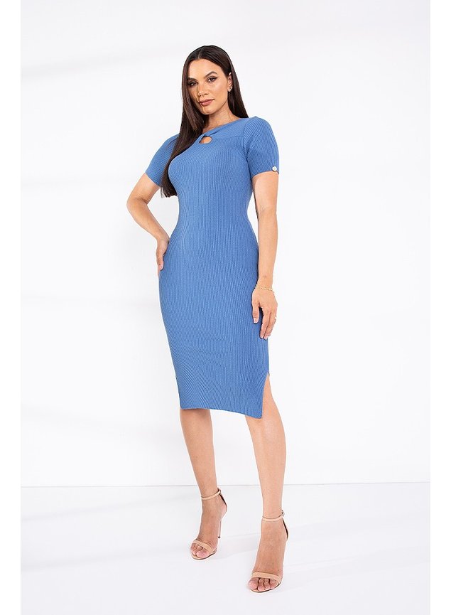 1 vestido tricot adaiane azul frente