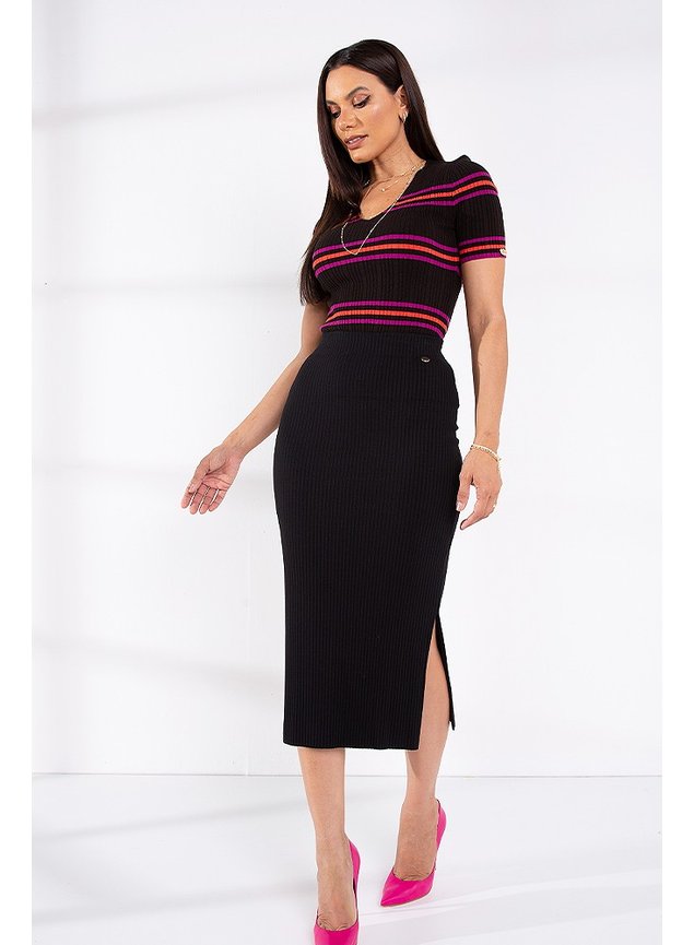 1 tricot carol preto frente