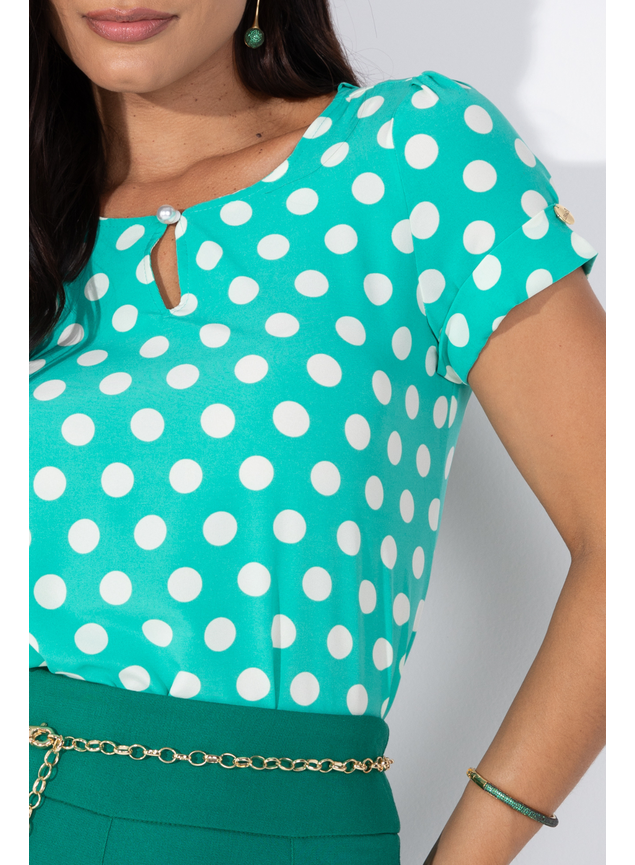 blusa verde de poas 4