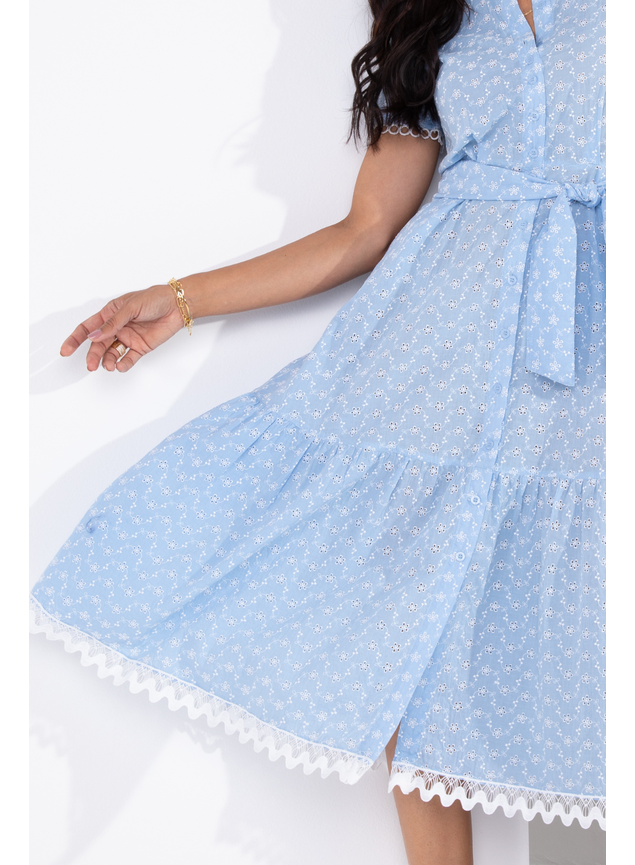 vestido de laise azul 4