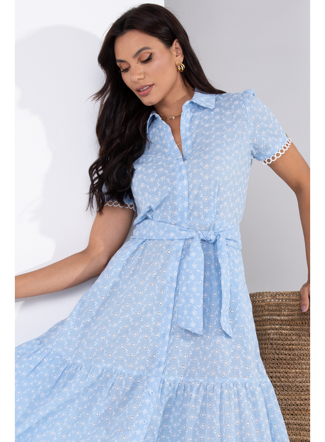 vestido de laise azul 5