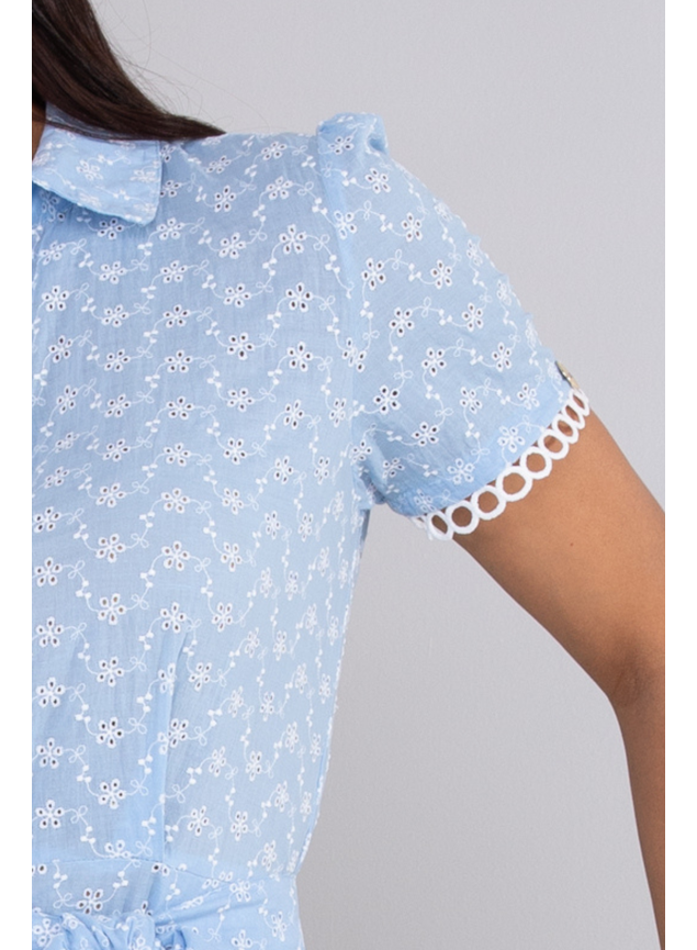 vestido de laise azul 6