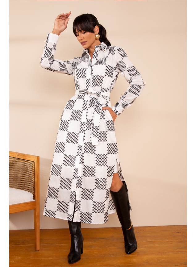vestido geometrico
