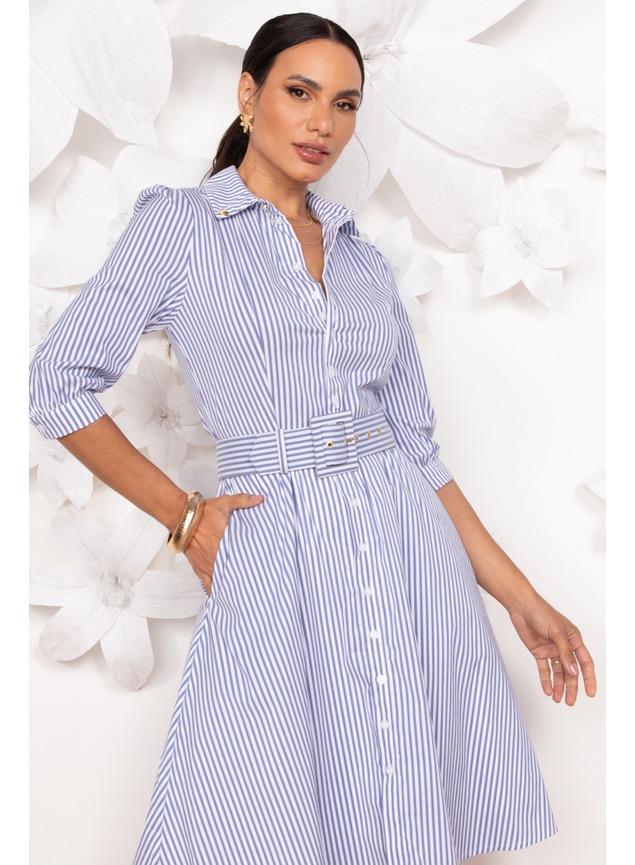 chemise azul listrado 2