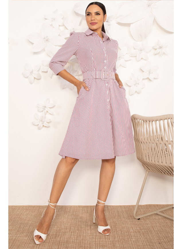 chemise tricoline vbermelha
