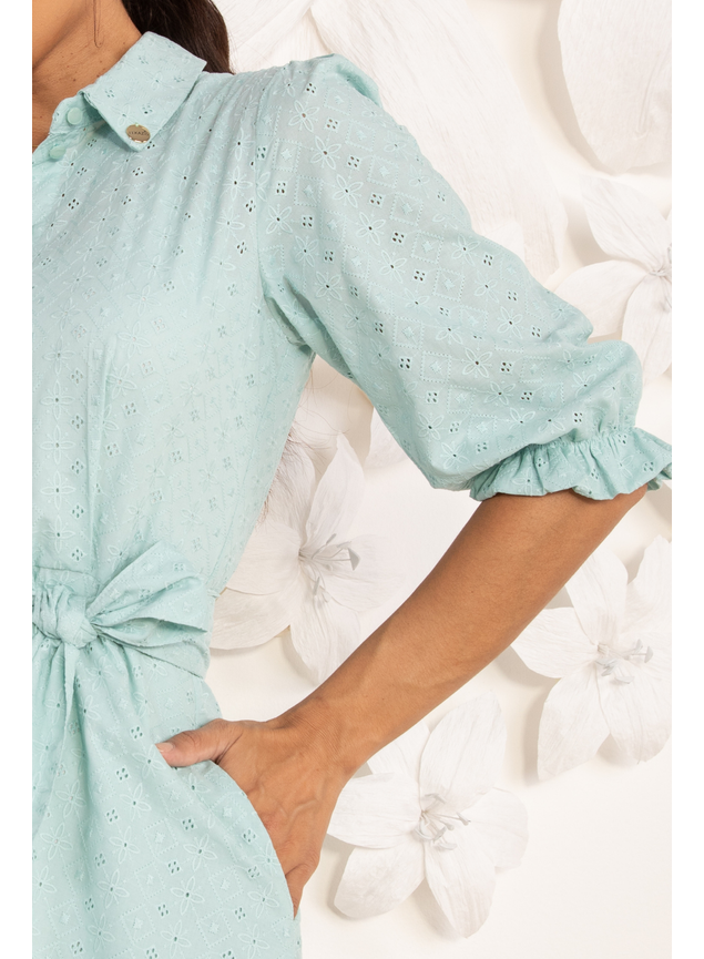 vestido de laise verde menta 6