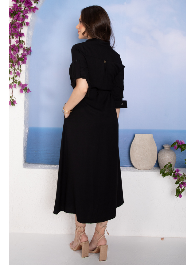 vestido viscose de linhao preto 3