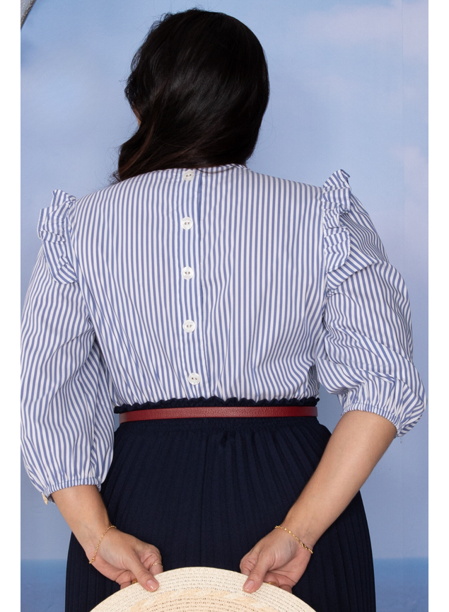 saia plissada e camisa 6